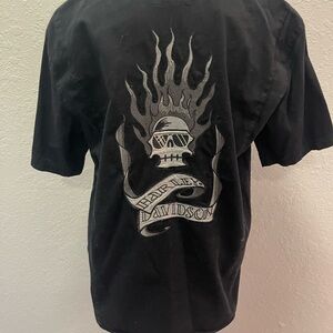Harley-Davidson Black Short Sleeve Tee with Bold Graphic